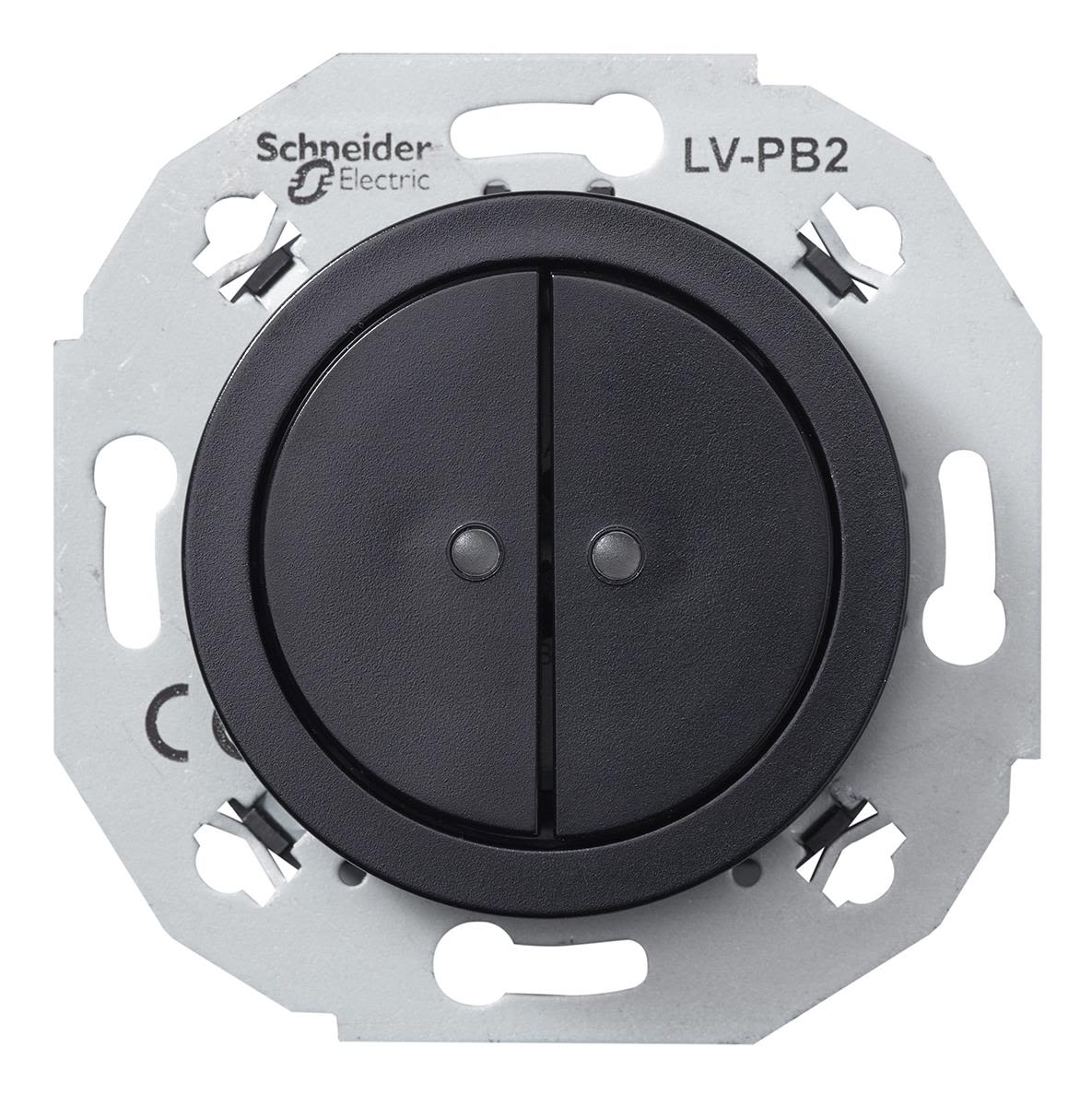 Schneider Electric WDE011271 Knapp svart 2-polet
