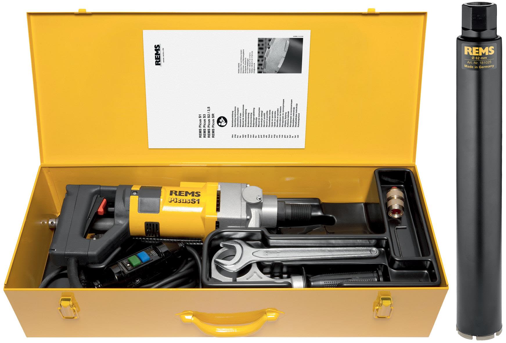 REMS Picus S1 Set 62 Diamantborrmaskin 1850 W