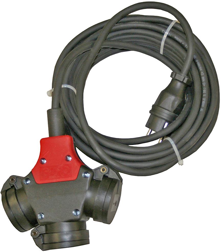 Garo Elflex 352056 Grenuttag 230V, 3-vägs, 10 m