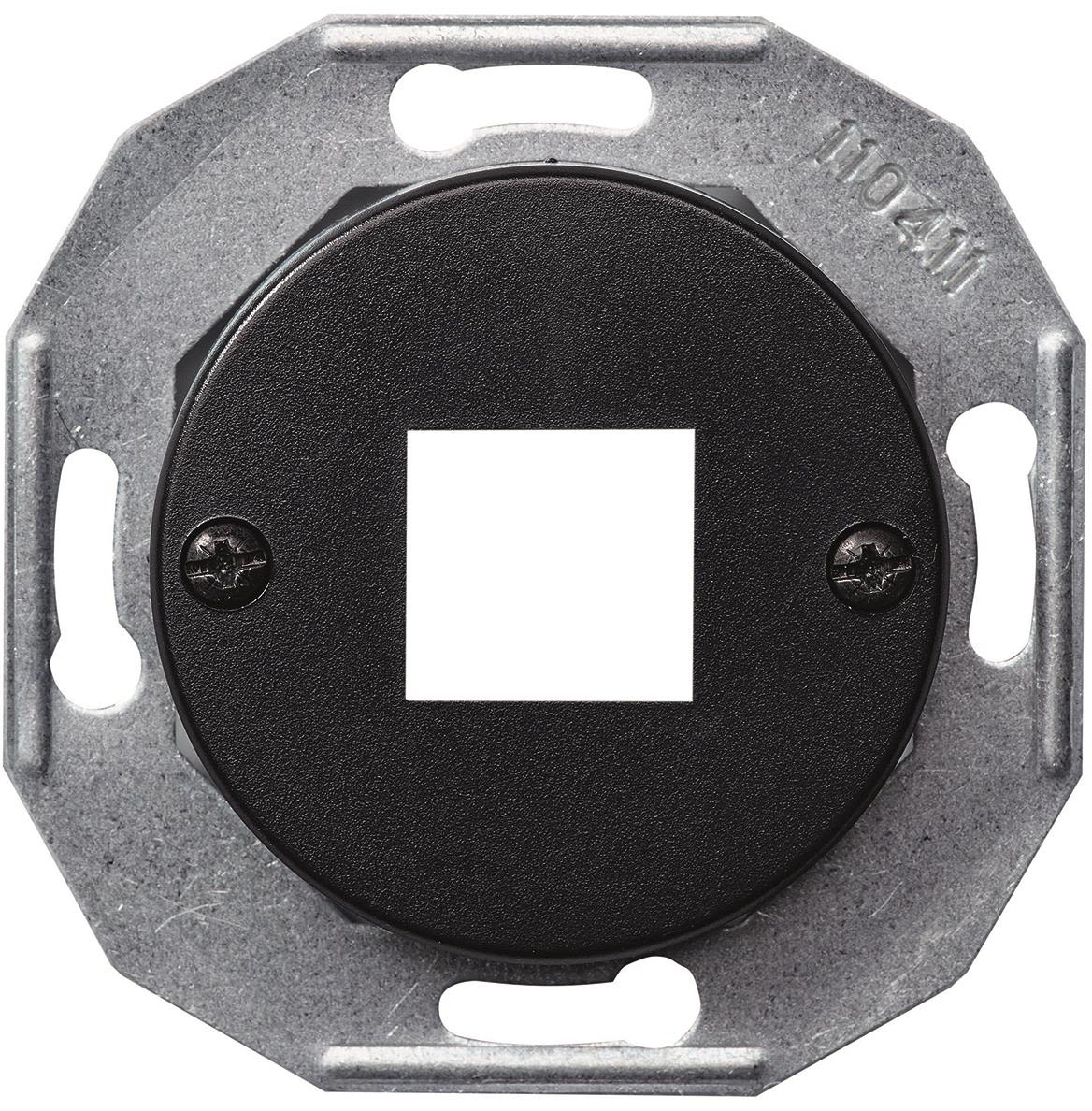 Schneider Electric Actassi Centrumplatta svart, utan ram 1x8 poler