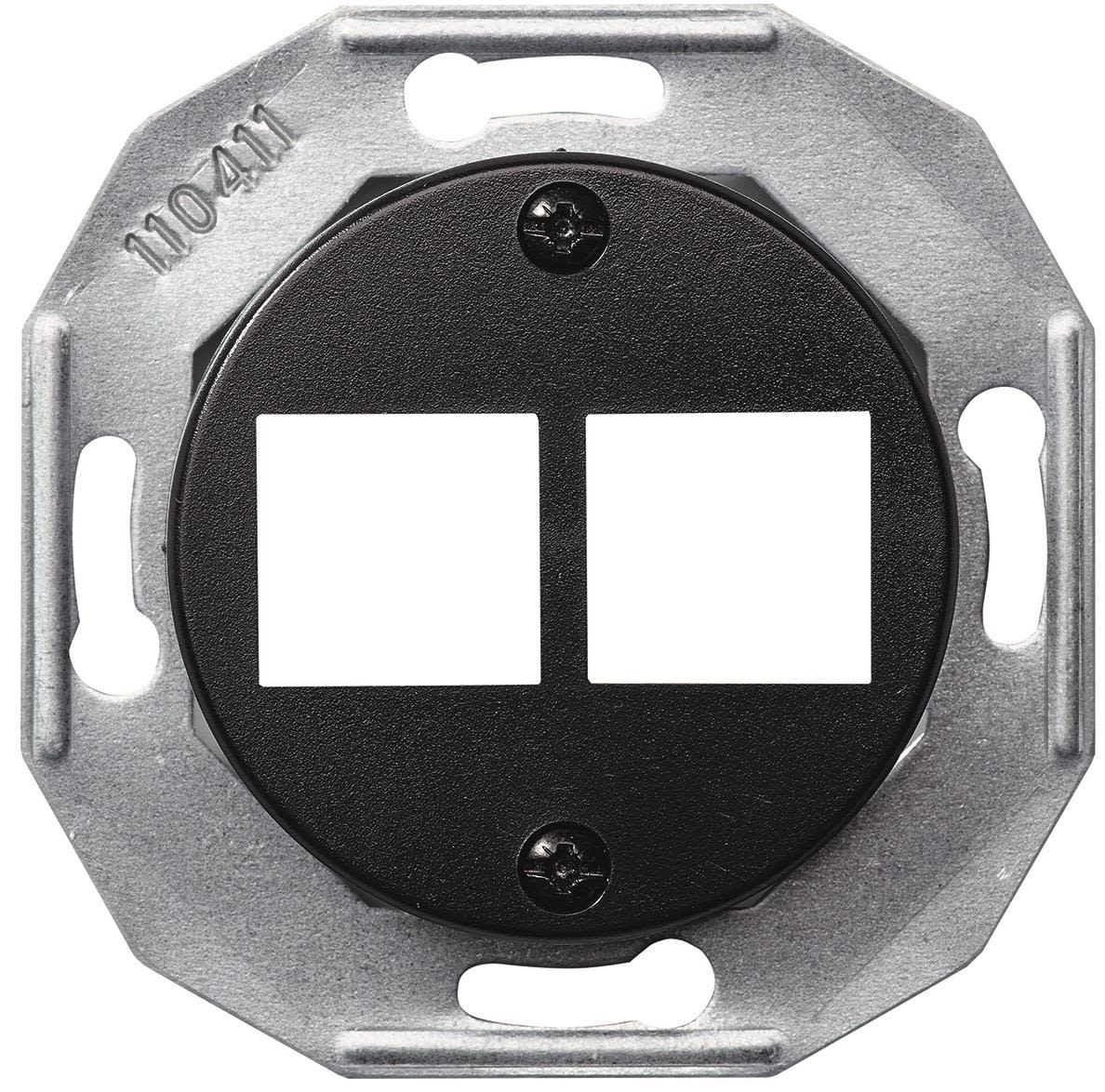 Schneider Electric Actassi Centrumplatta svart, utan ram 2x8 poler