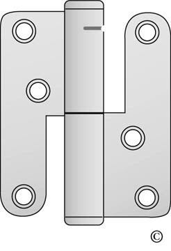 ASSA 2228-110 Fjädergångjärn 110 mm, förzinkad Höger