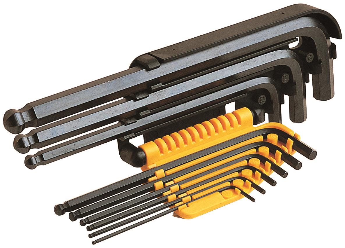 Ironside 114010 Vinkelnyckelsats 9 delar, insex, 1,5-10 mm