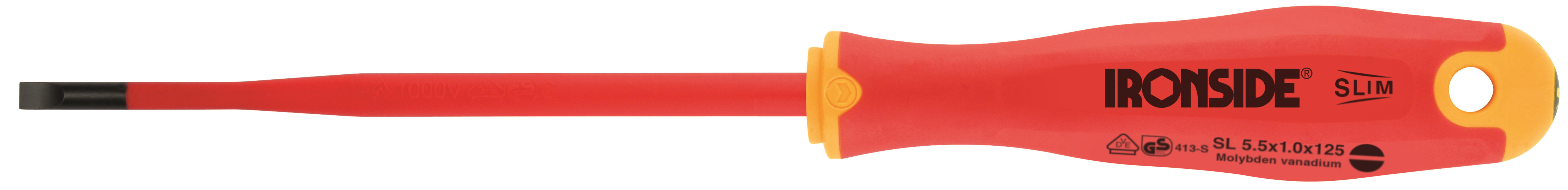 Ironside 100635 Isolert skrutrekker 2-komp, 1000 V 6,5 x 125 mm