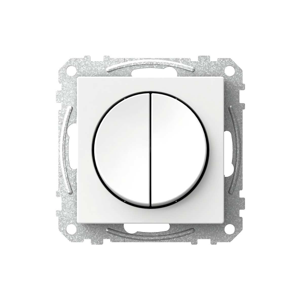 Schneider Electric Exxact Strömbrytare vit, IP20 Dubbeltrapp
