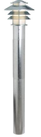 Westal Alefors Pollare 10 W, 227 lm, 3000 K, 1250 mm Galv/Silver, blästrad