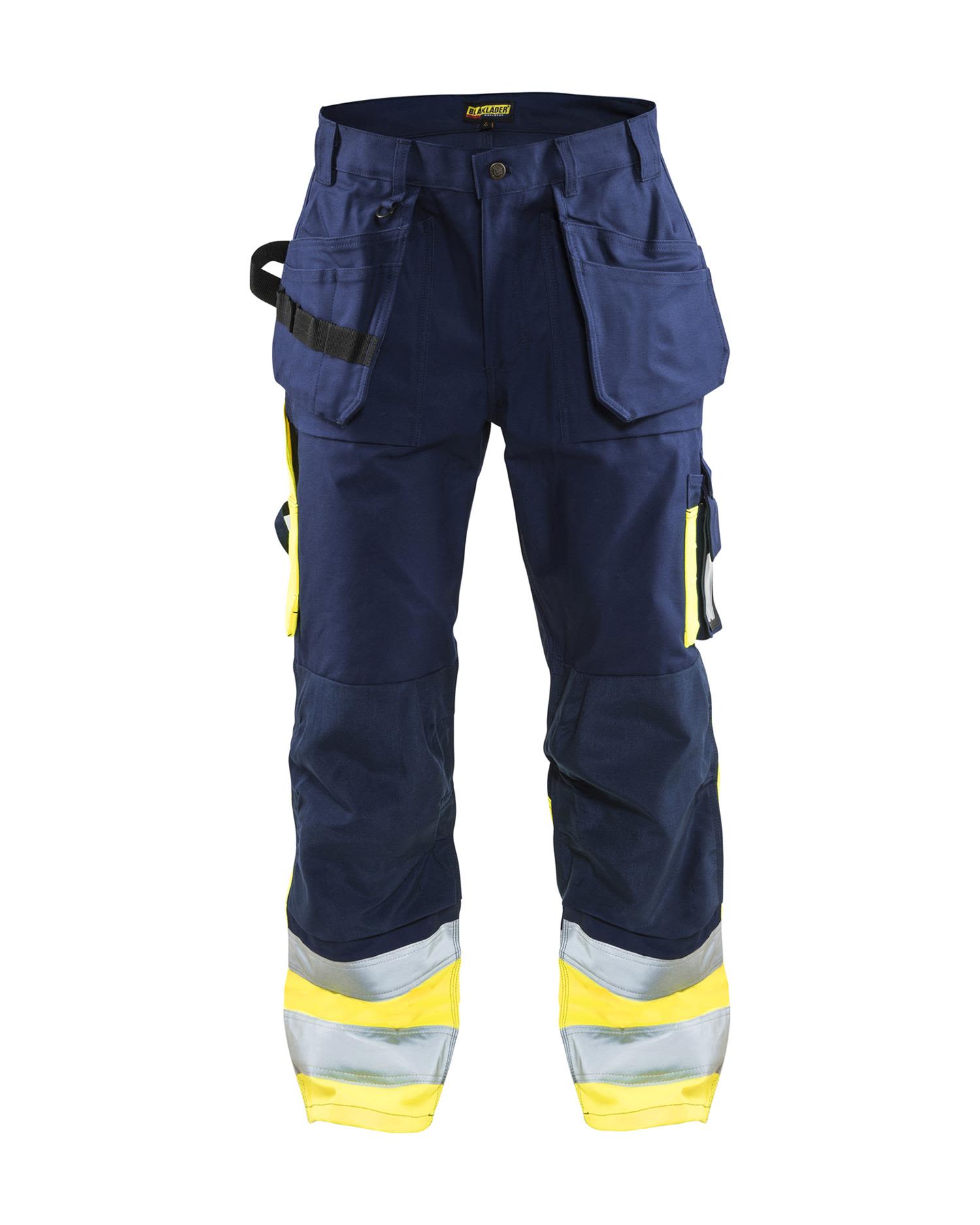 Blåkläder 152918608933C146 Synlighetsbukse marineblå/varselgul, håndverk Str. C146