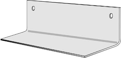 Skånebeslag 2212002 Badrumshylla vit 120 x 300 mm