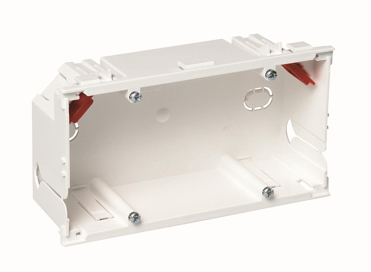 Schneider Electric 5586155 Apparatdosa 60 mm, vit Dubbel