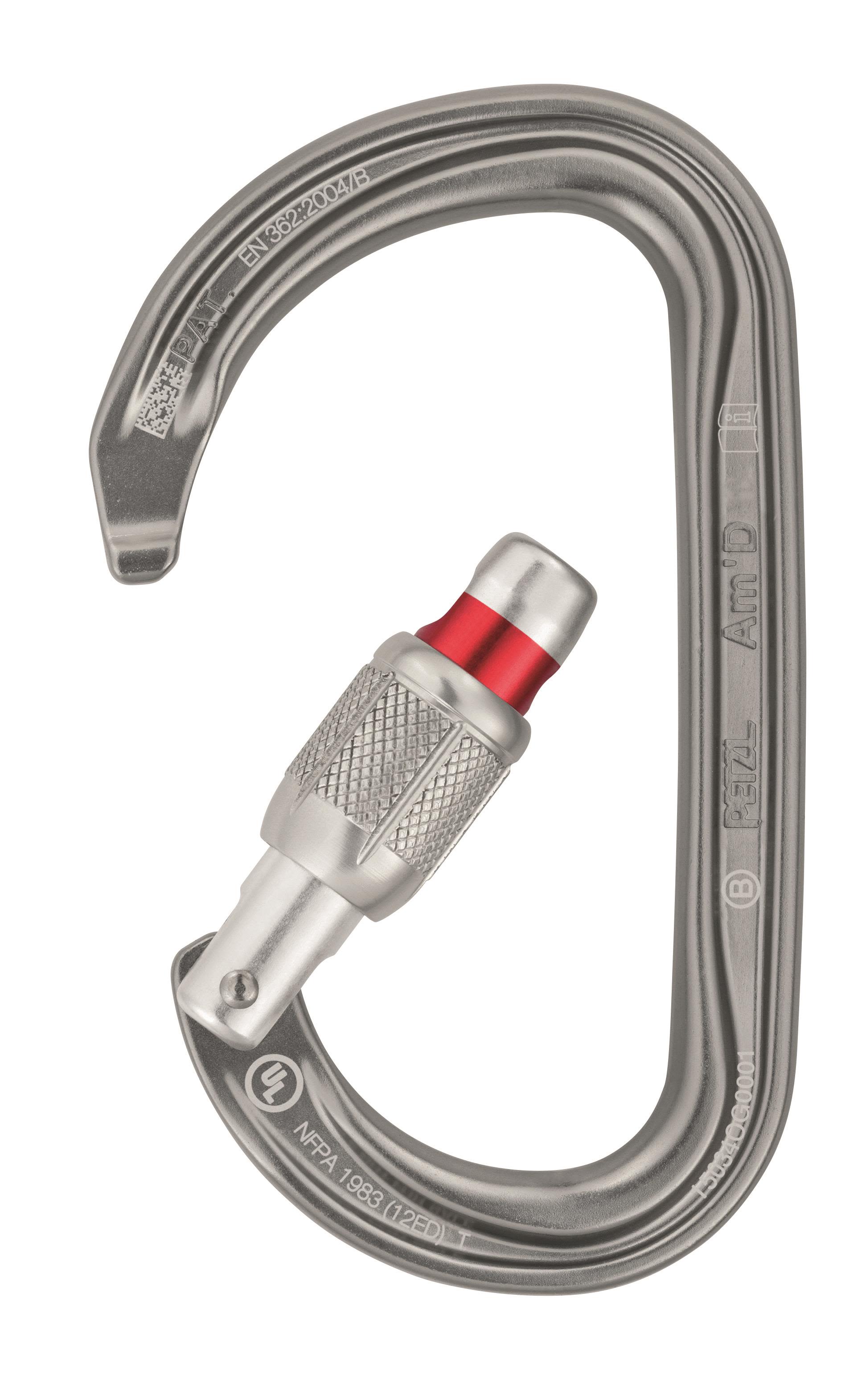 Petzl M34A SL Karabin D-formet, skruekarabin