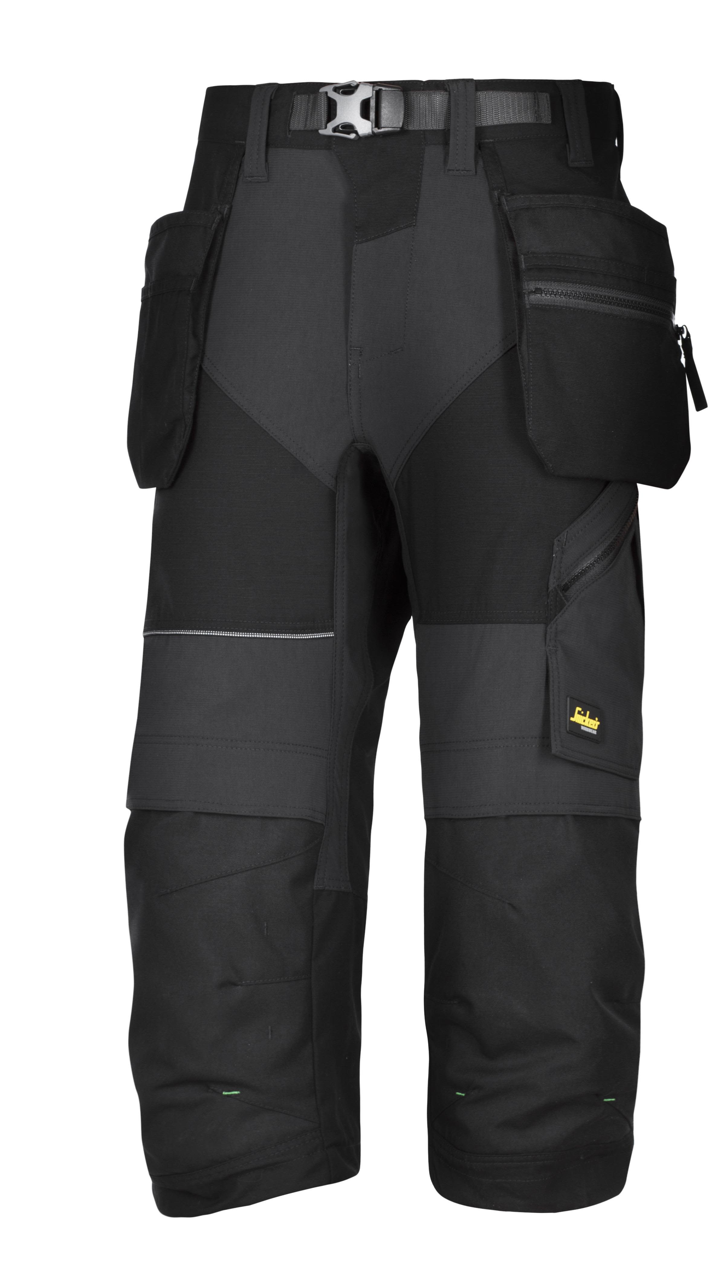Snickers Workwear 6905 FlexiWork Piratbukse Svart