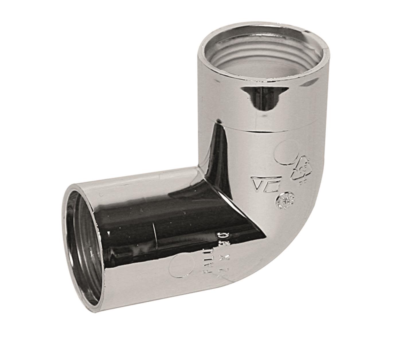 Faluplast 2910376 Böj 90°, förkromad 40 mm