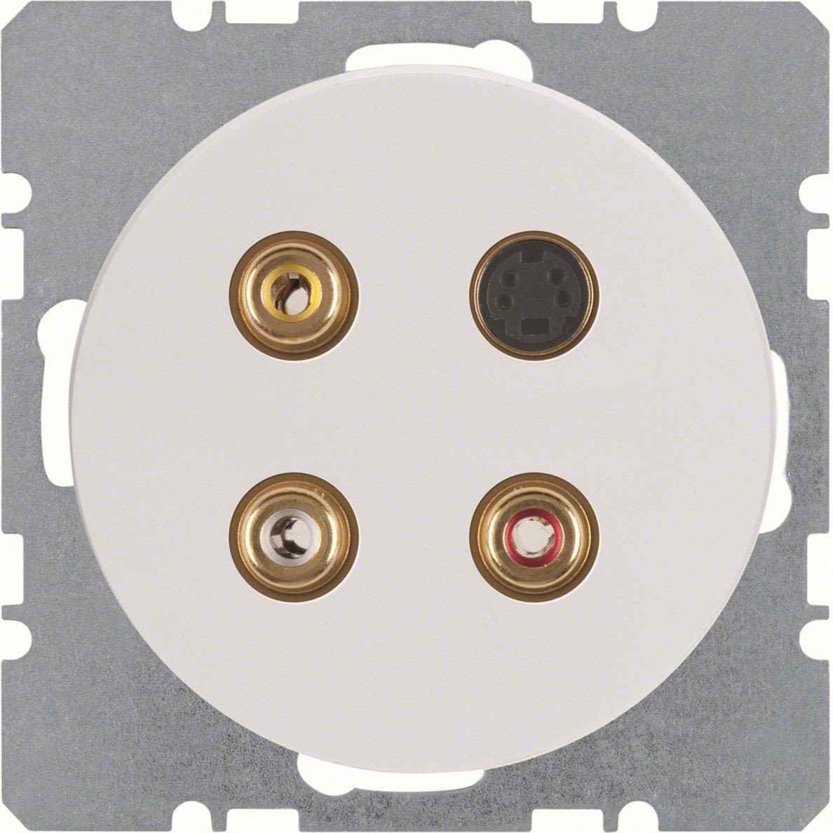 Hager 3315322089 Multimediauttag R.1/R.3 Polarvit