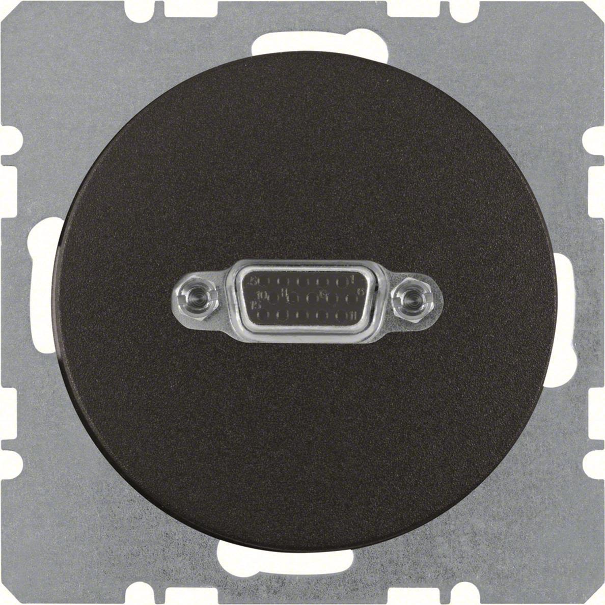 Hager 3315402045 VGA-uttag 71 x 71 mm Svart