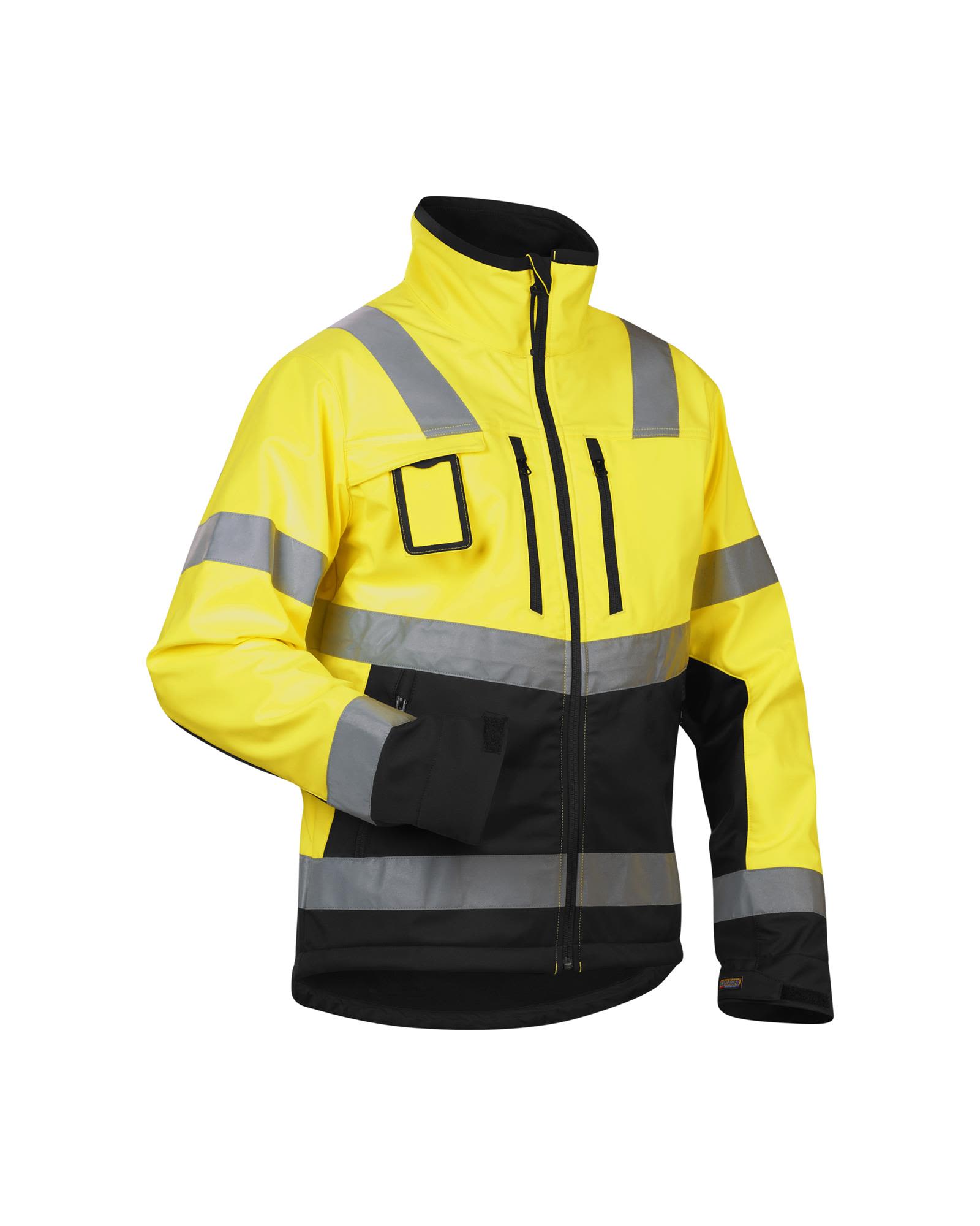Blåkläder 490025173399XXL Softshelljakke varselgul/svart, varseljakke Varselgul/Svart