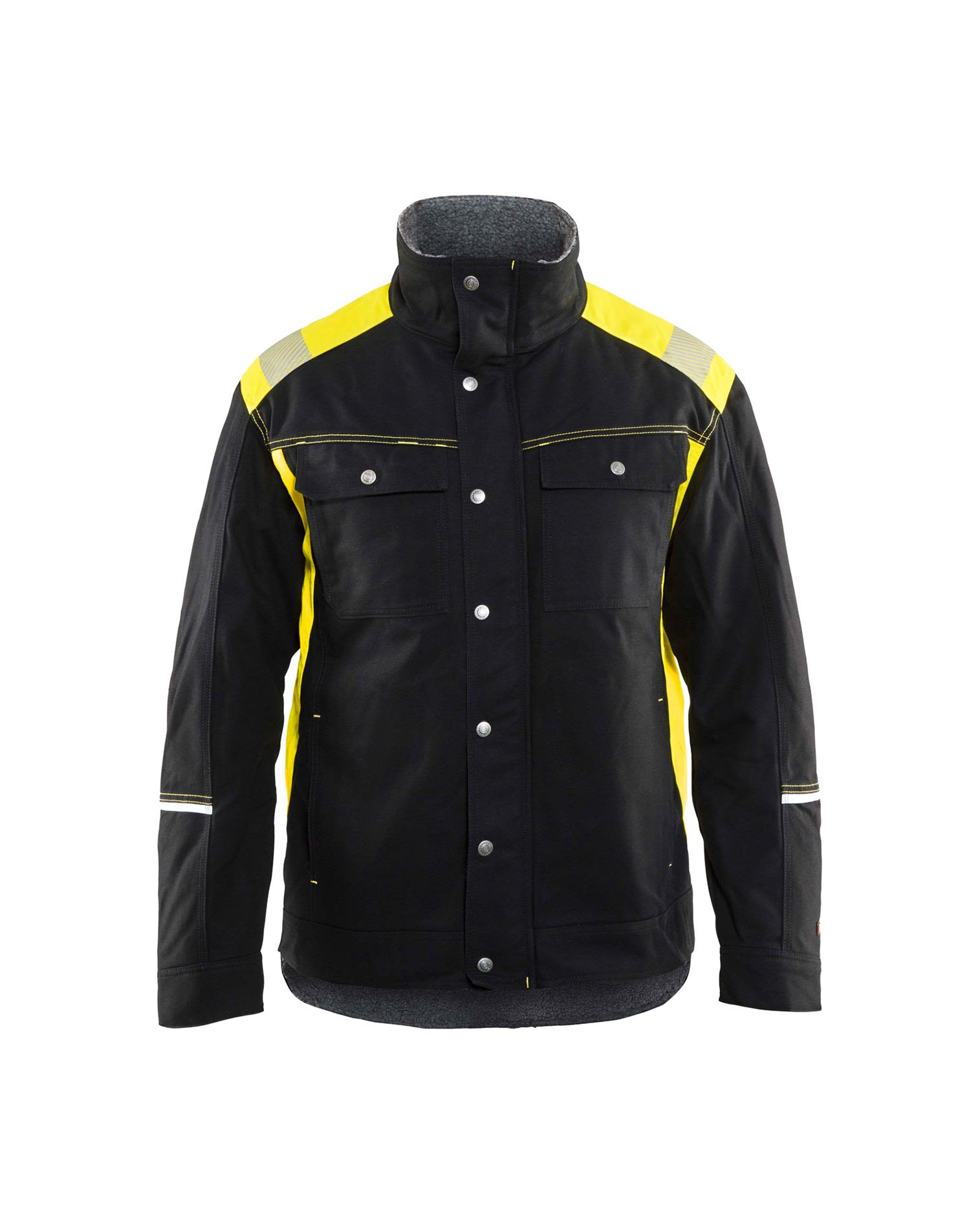 Blåkläder 491513709933XXL Vinterjacka svart/varselgul, hantverksjacka Stl XXL