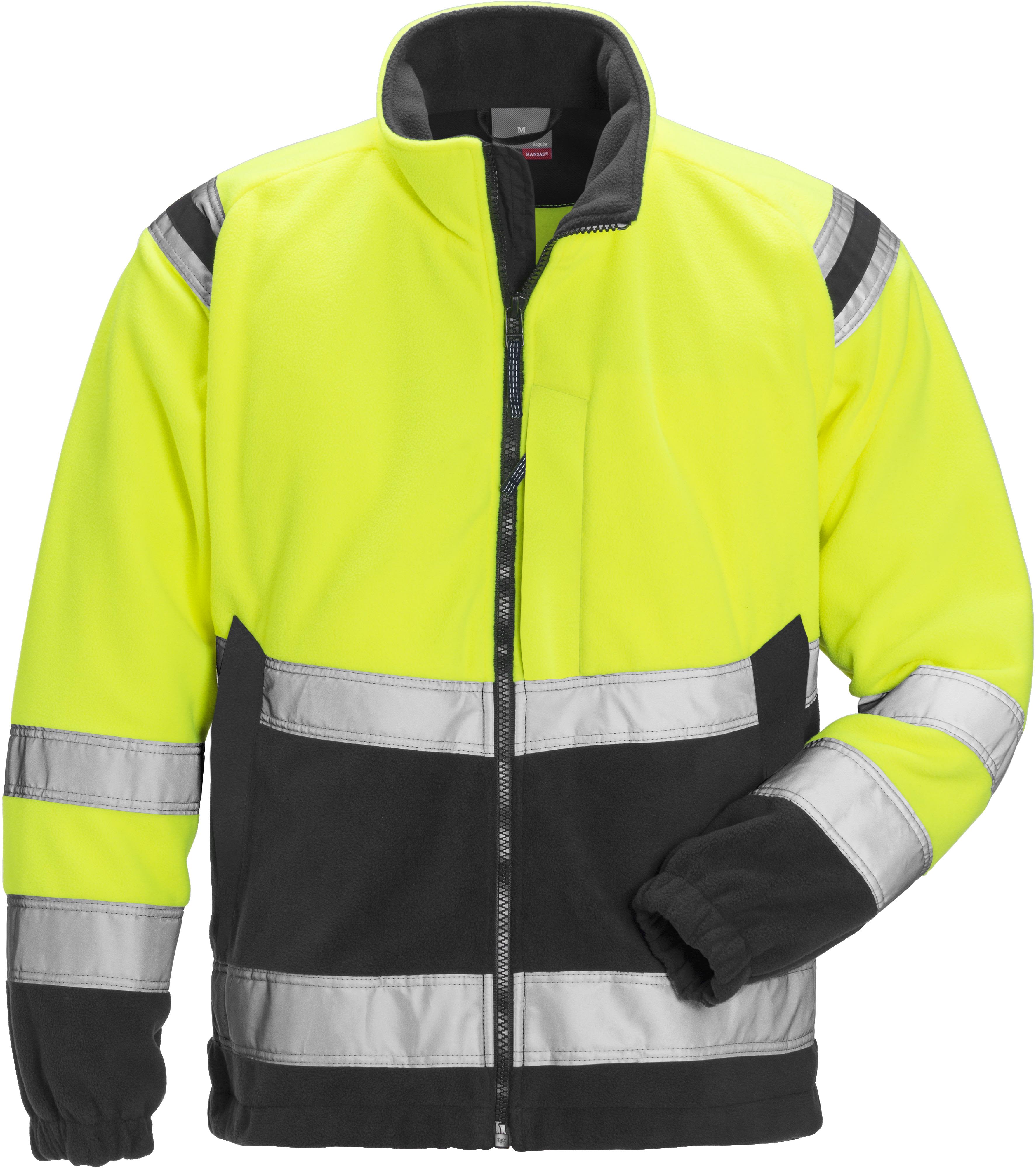 HI-VIS FLEECEJAKKE PÅ 3 GUL 2X