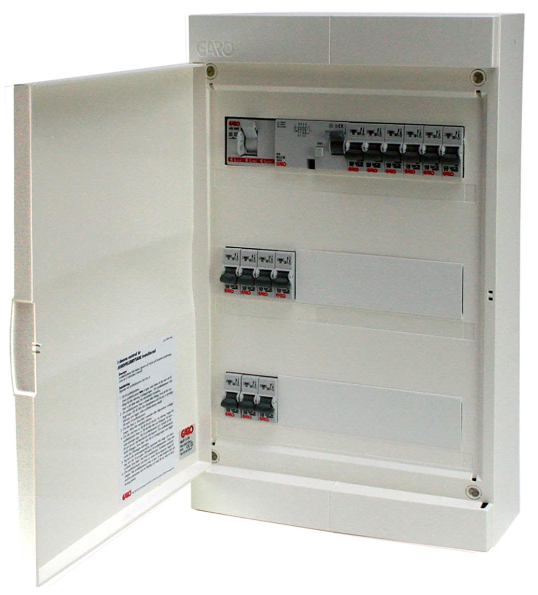 Garo NUP 339 Centralapparat färdigkopplad, IP31 3 x 39 moduler