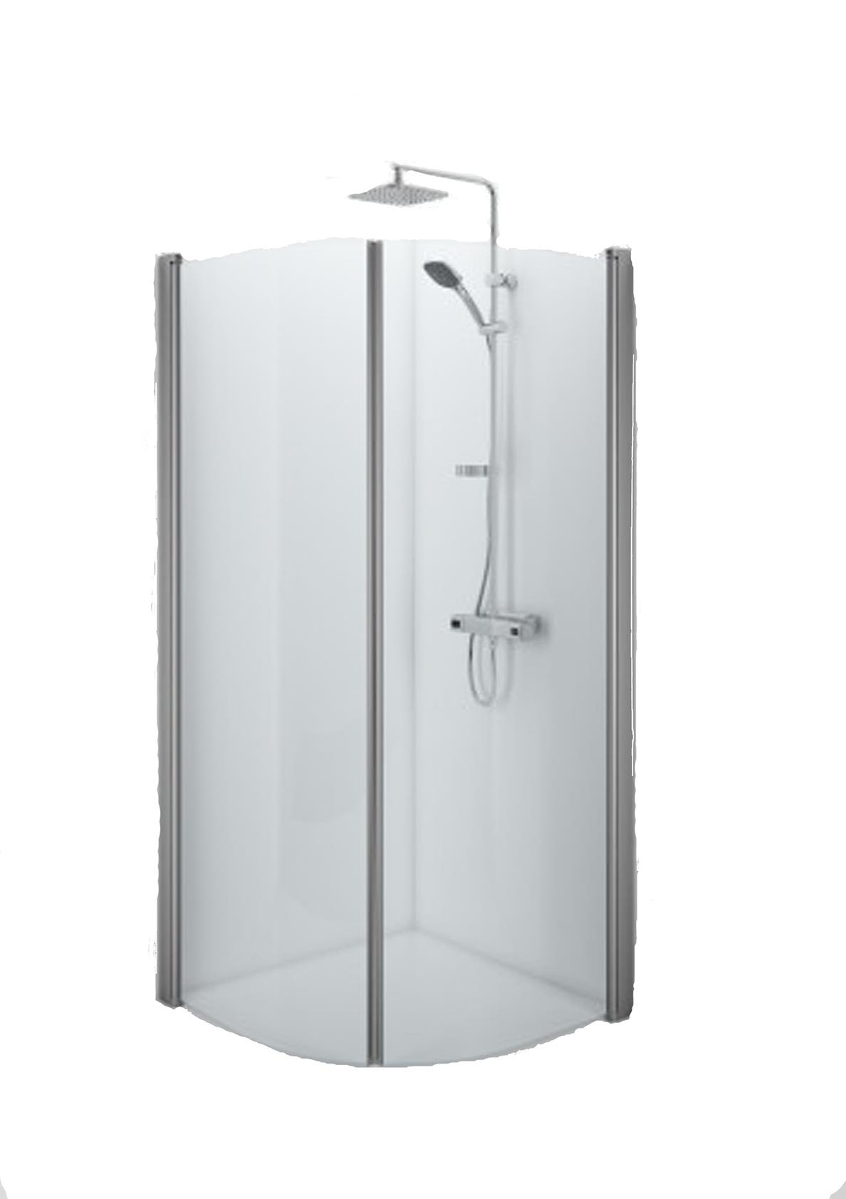 Contura Space SBNK 900 Duschvägg böjd, med handtagsprofil 900 mm