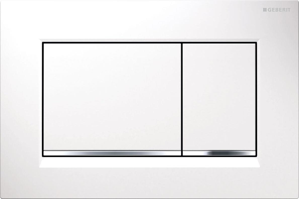Geberit Sigma 30 Spolplatta dubbelspolning Vit/krom