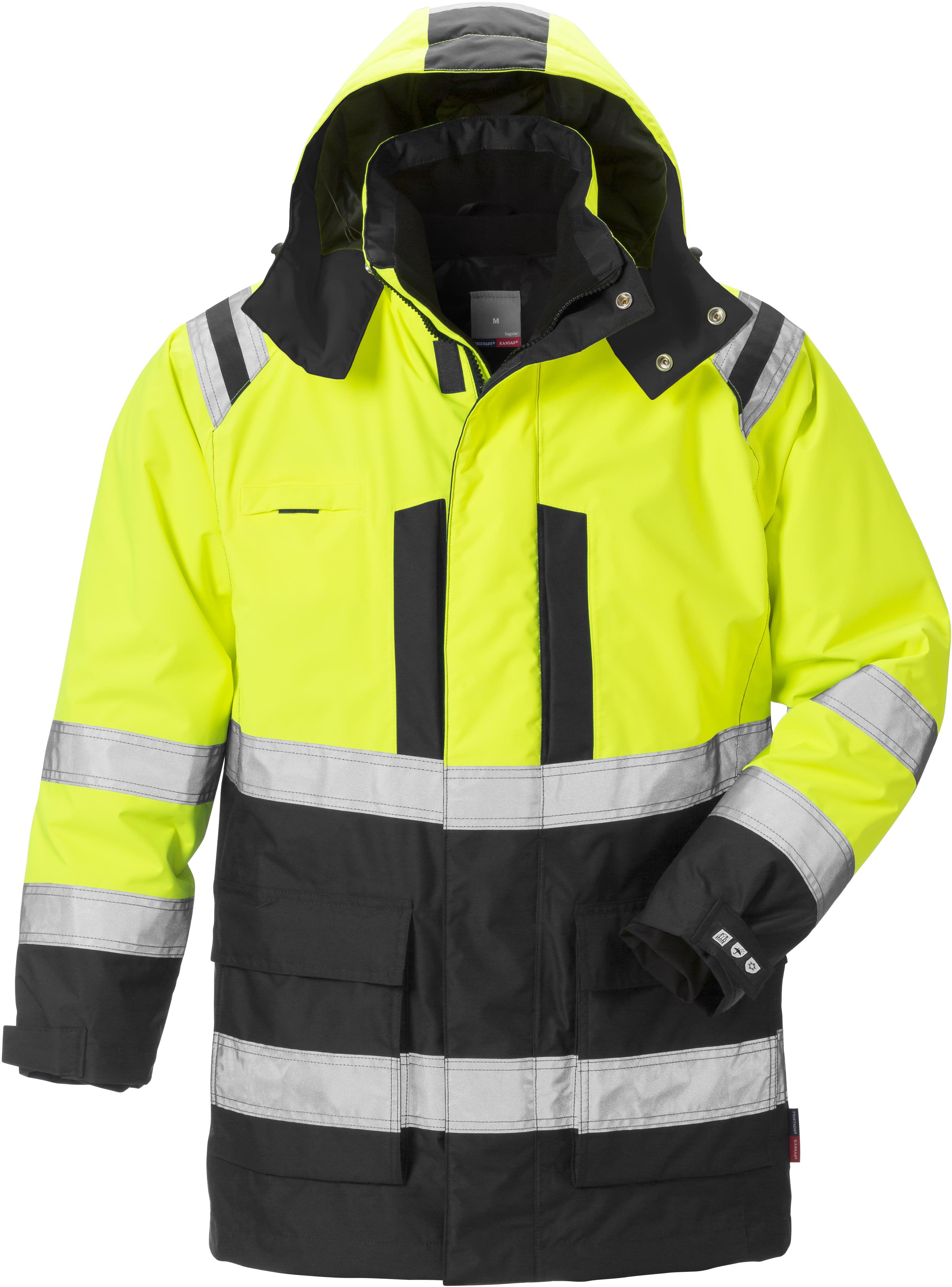 Fristads 4036 GTT Vinterparka Høj synlighed gul/sort Hi-Vis gul/sort