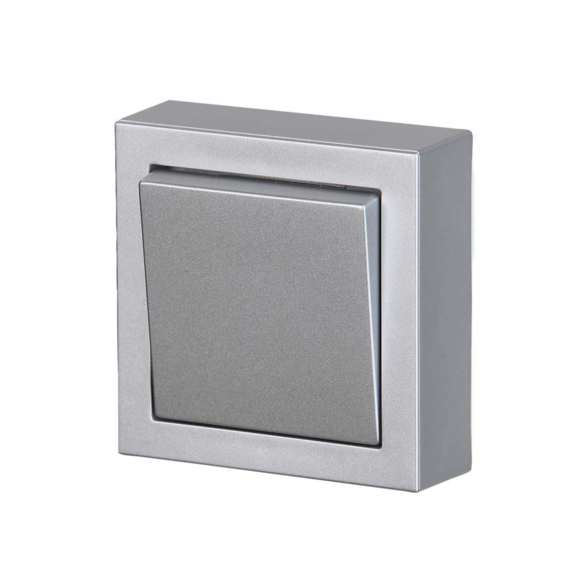 ABB Impressivo Tryckknapp 1-pol Aluminium