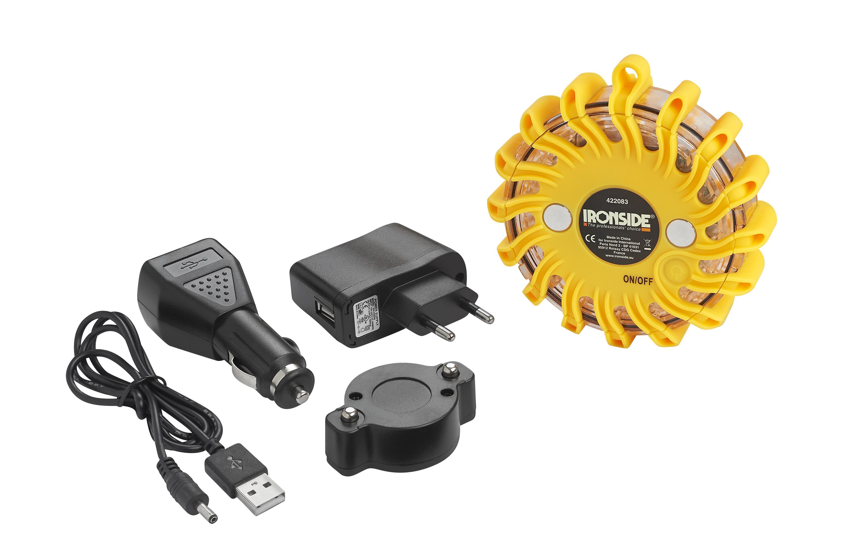 Ironside 422083 Varningslampa med batteri och 12V-laddare