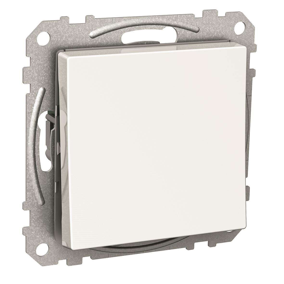 Schneider Electric Exxact WDE002122 Strömbrytare fyrkantig vippa, med klor, vit Trapp/1-pol