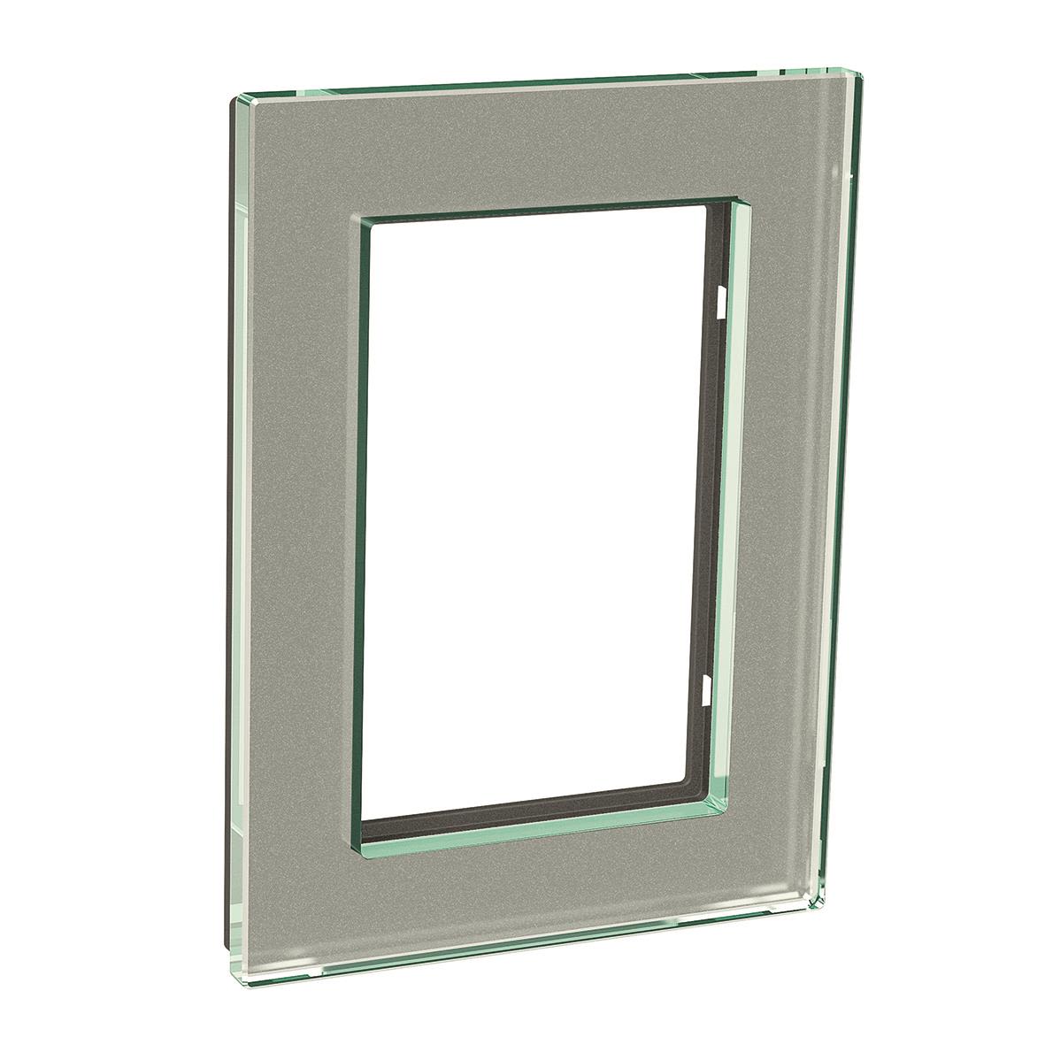 Schneider Electric Exxact Solid Täckram 2-fack, glas