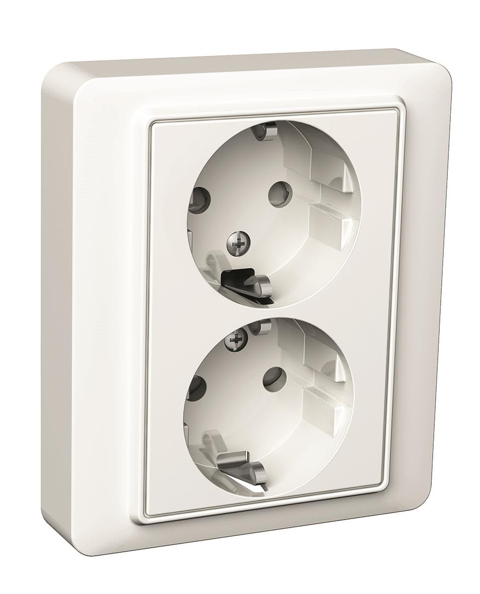 Schneider Electric Exxact Basic WDE002186 Vägguttag 2-vägs, helkåpa