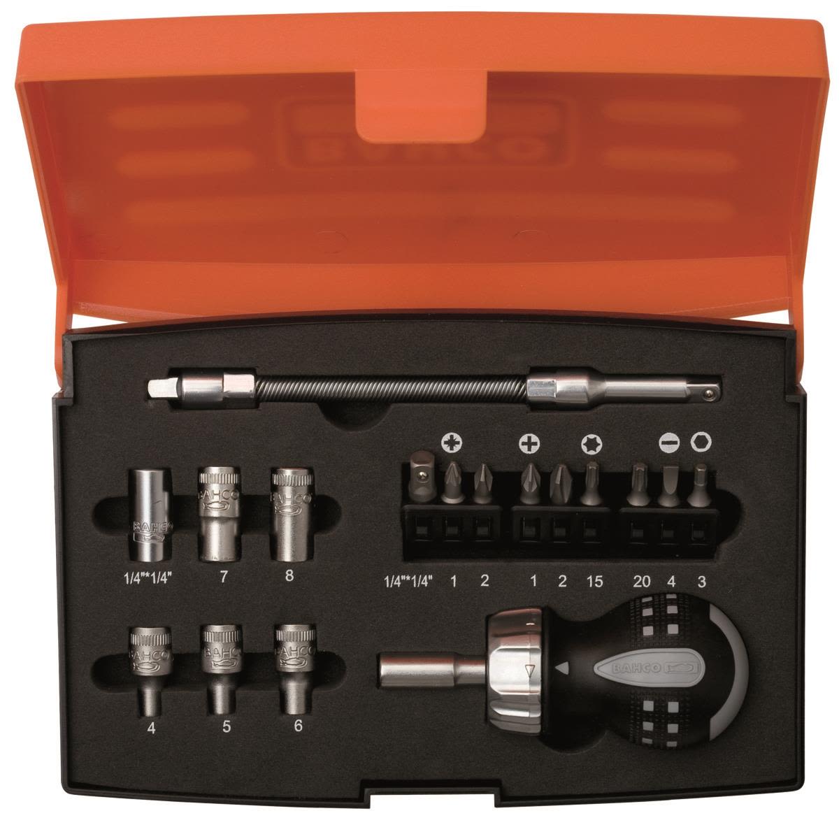 Bahco 808050S-18 Skralleskrutrekkersett 18 deler