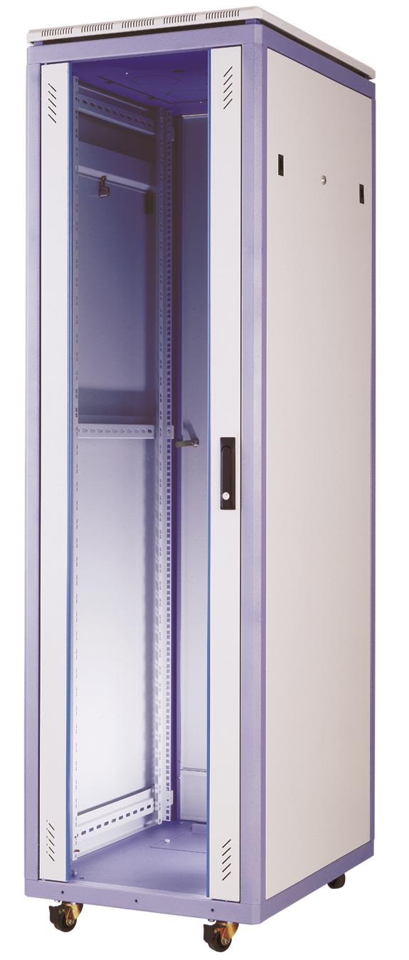 Eurolan 60F-42-88-08GY Golvskåp 2 glasdörrar 800 x 800 mm
