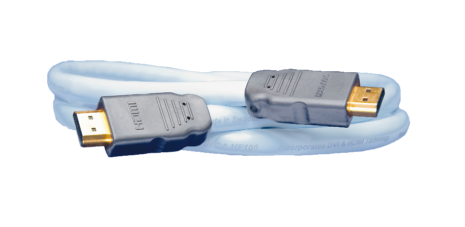 SUPRA 1001100237 Patchkabel 2 x HDMI, støpte kontakter 12 m