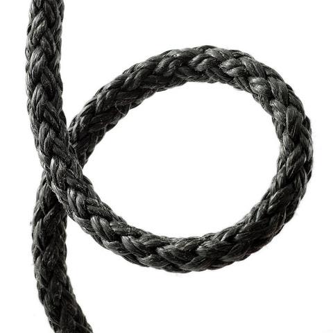 Poly-Produkter 2210014408 Tauverk løsflettet, polypropylen, svart Bruddstyrke: 615 kg (Ø 8 mm), 350 m