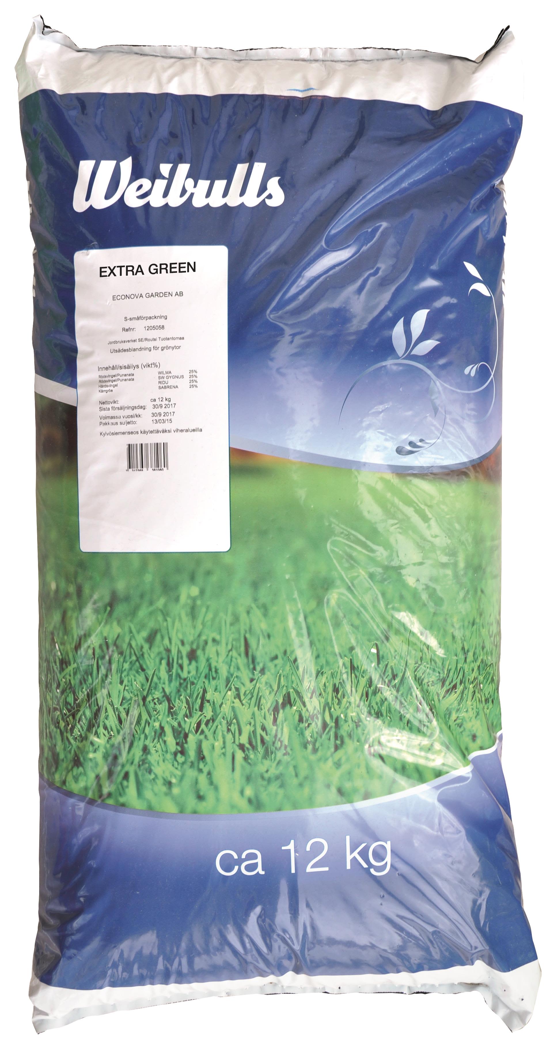 Weibulls Extra Green Nurmikkoseos 12 kg