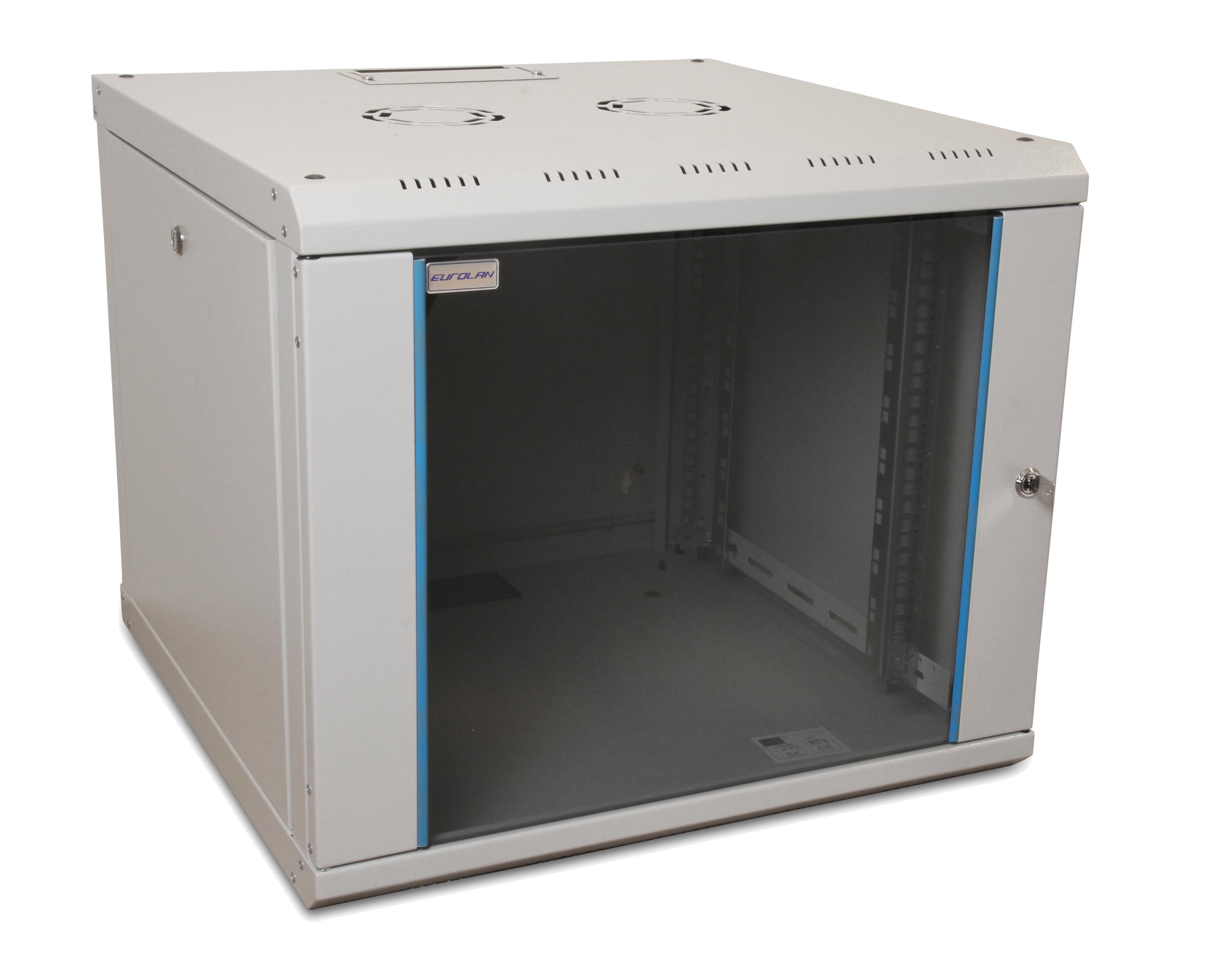 Eurolan 60W-07-65-08GY Väggskåp 600 x 560 mm, glasdörr Höjd: 381 mm