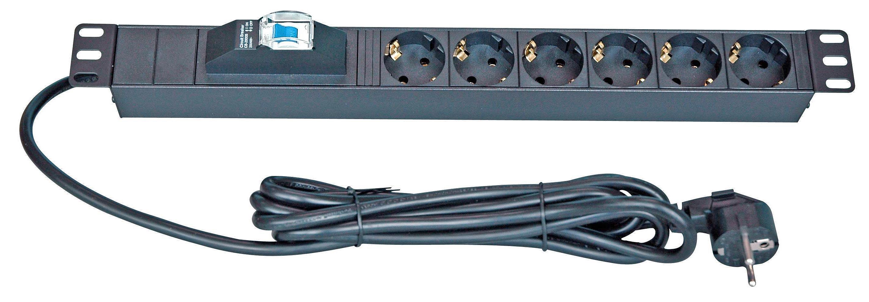 Eurolan M44 6AL Ellist 6 uttag med jordstift