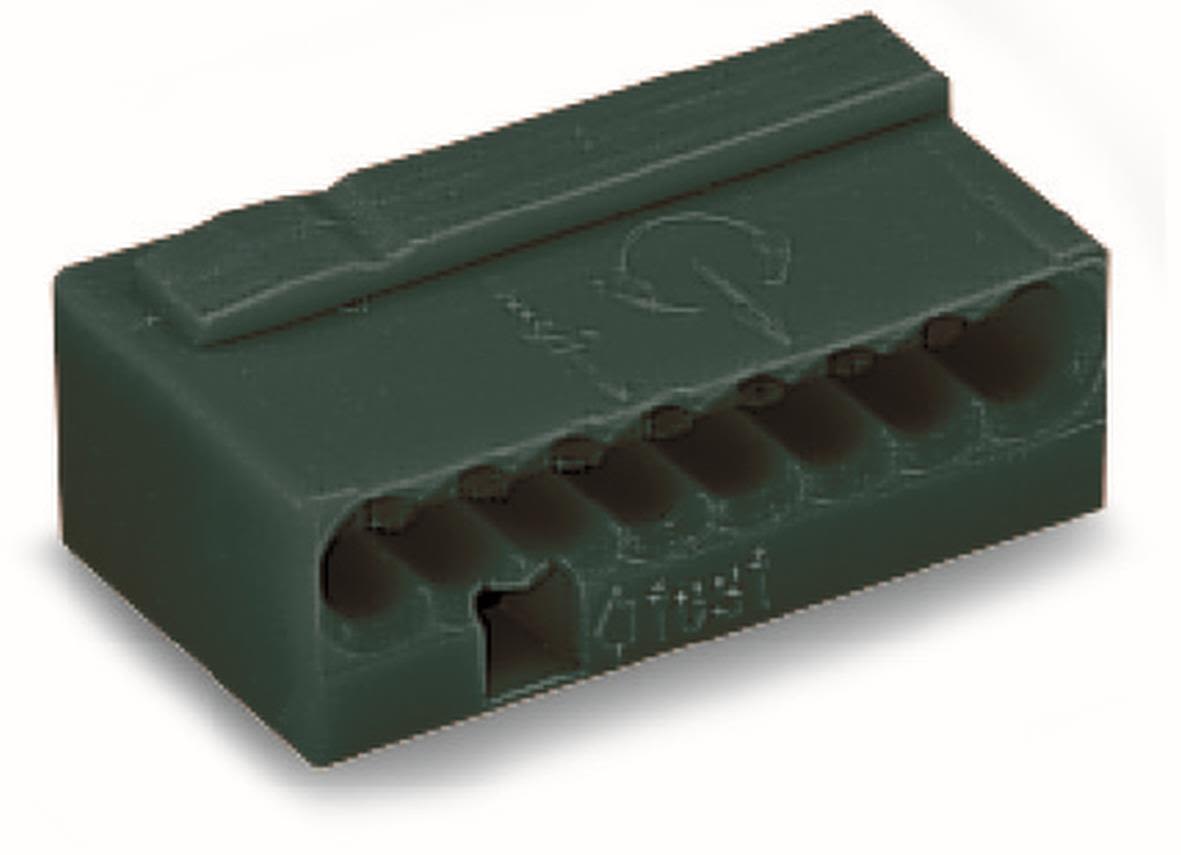 Wago 243-208 Klämma 7 x 10 x 18 mm, 50-pack Mörkgrå