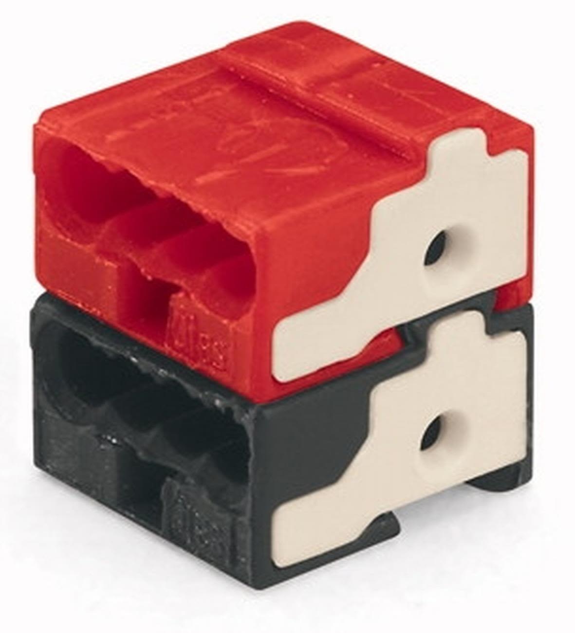 Wago 243-211 Klämma 14 x 10 x 10 mm, 50-pack Svart/röd