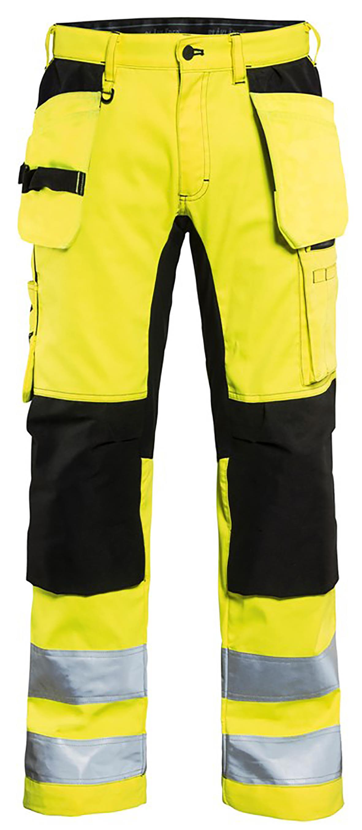 Blåkläder 155218113399C48 Synlighetsbukse med stretch, varselgul/svart Str. C48