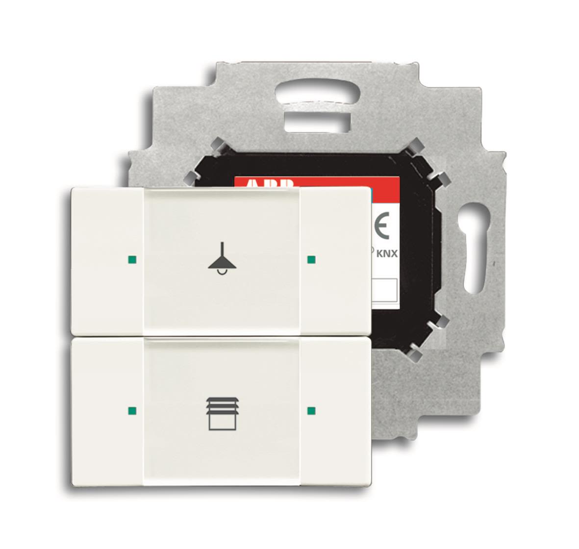 ABB 6116-0-0204 Tryckknapp Vit