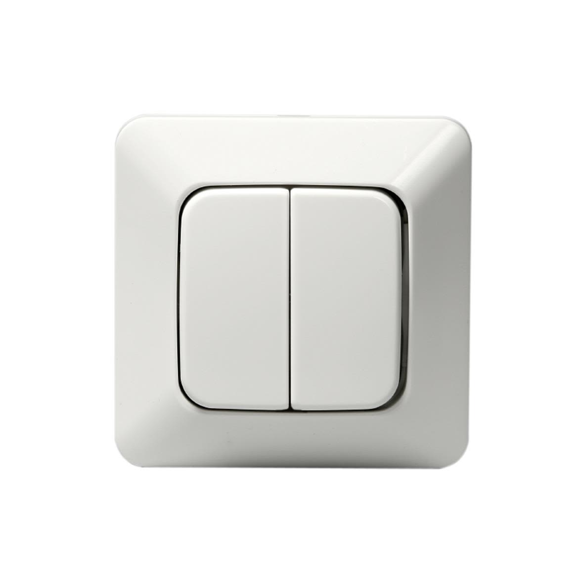 ABB 10666U2 Strömbrytare infällt, IP20, alpinvit Dubbeltrapp