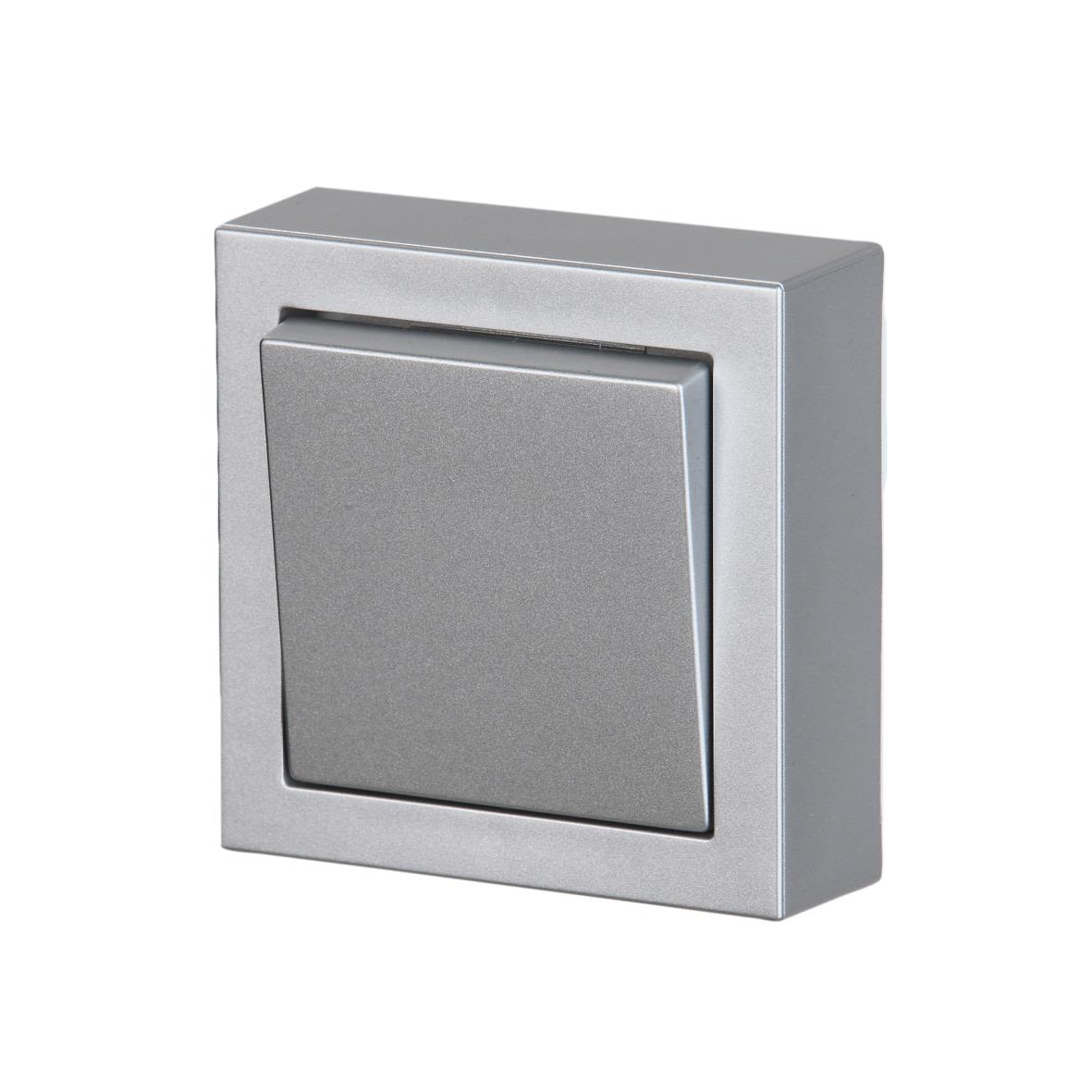 ABB Impressivo Strømbryter trapp, utenpåliggende Aluminium