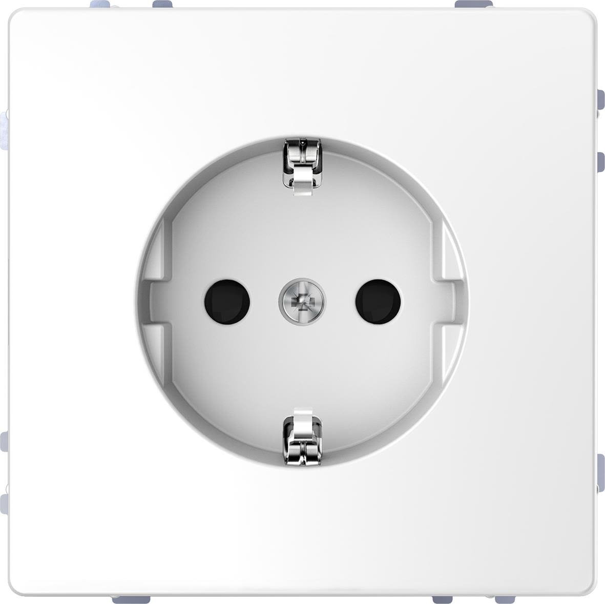 Schneider Electric MTN2300-6035 Vägguttag 1-vägs, jordat Lotus, vit