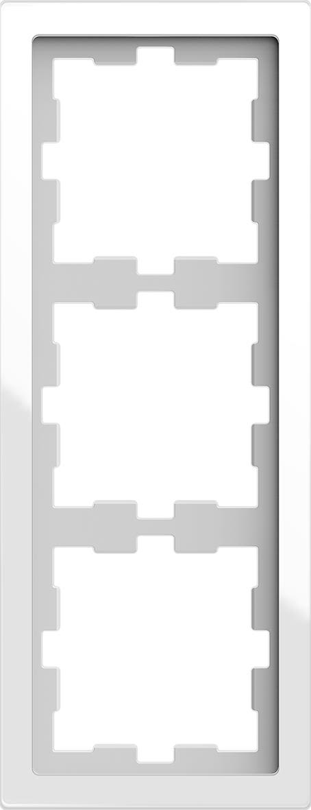 Schneider Electric MTN4030-6520 Kombinationsram 3-fack, glas Kristall, vit