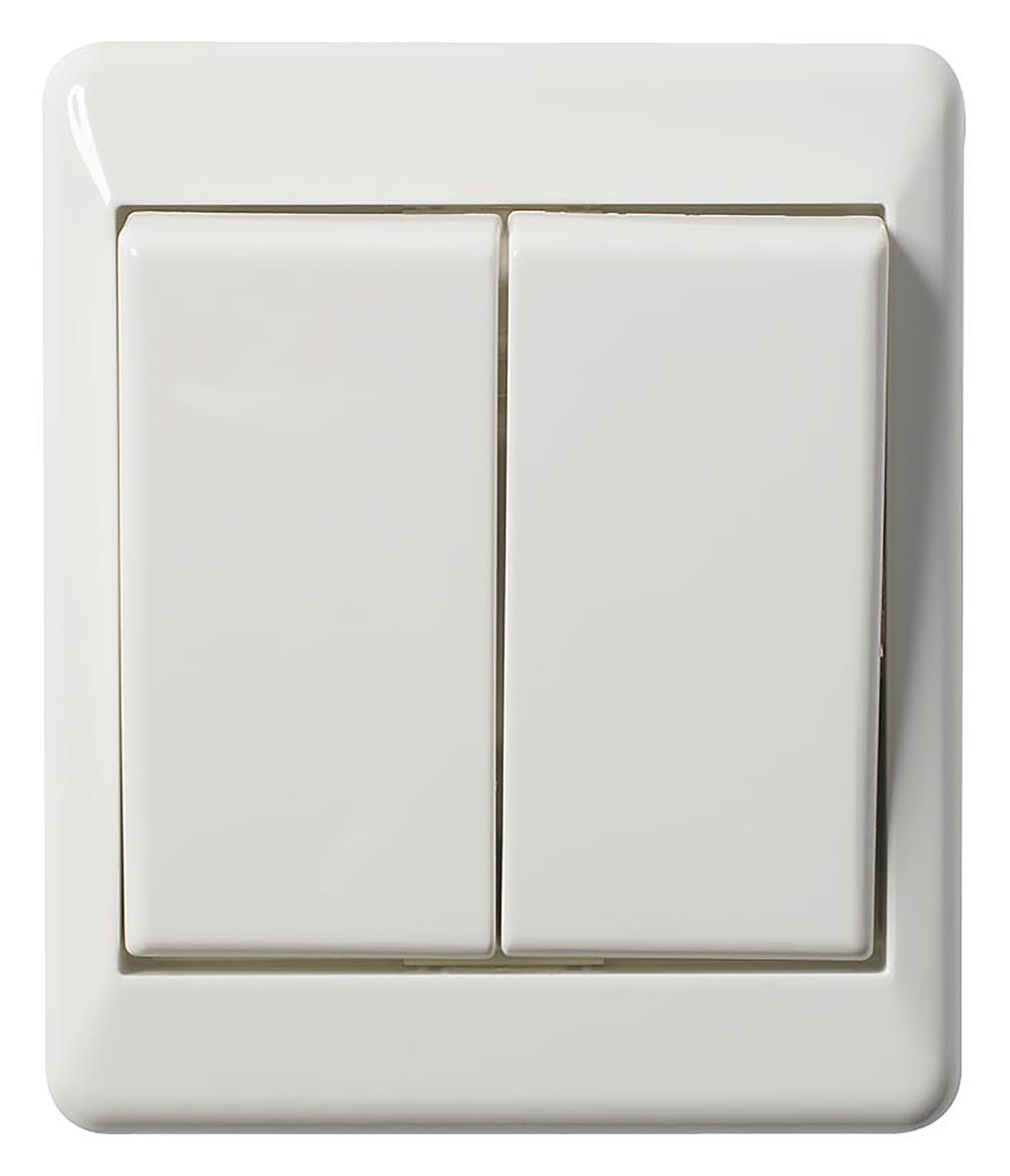 Elko EKO03624 Strømbryter utenpåliggende, hvit Krone