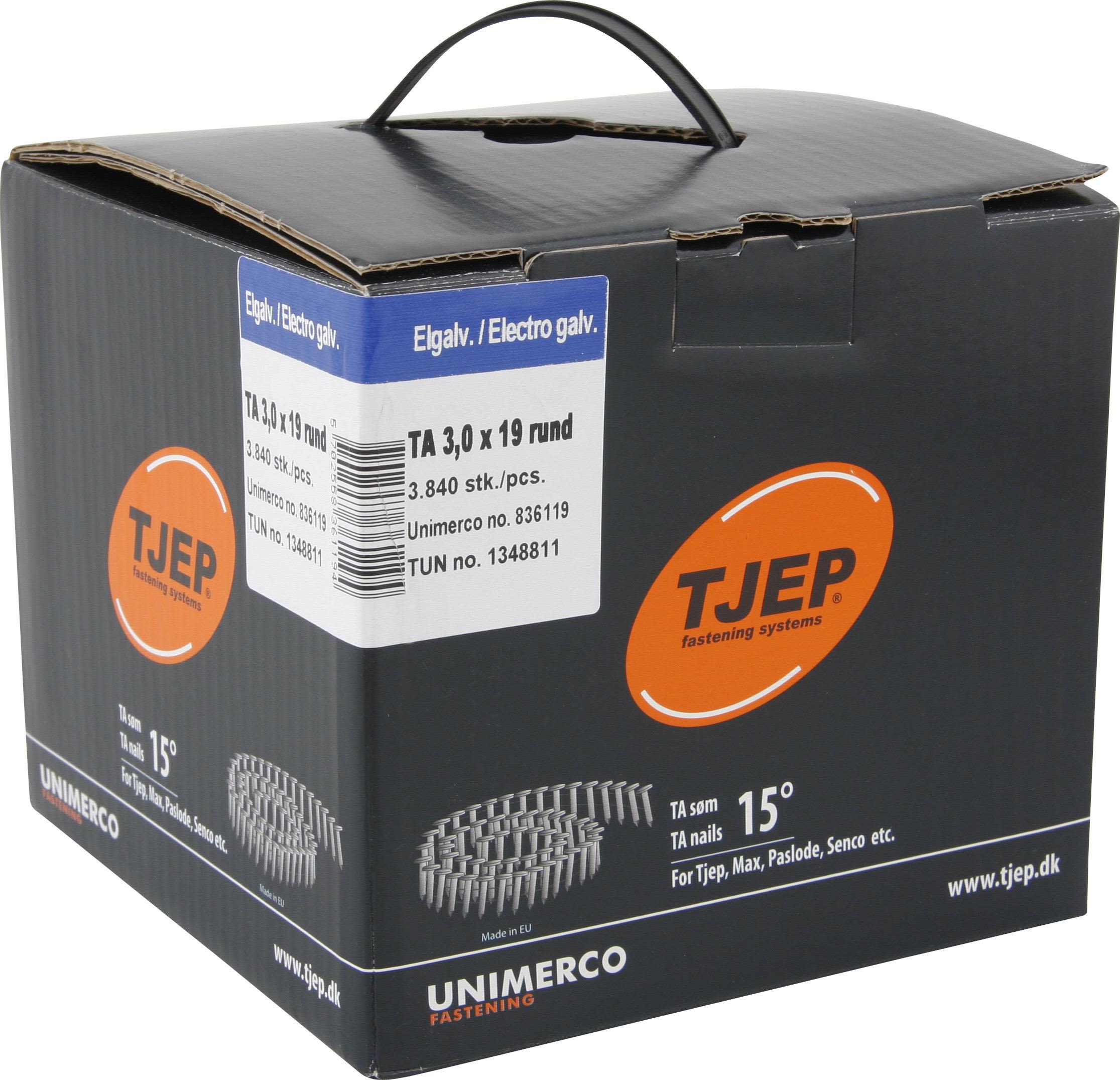 TJEP 836038 Pappspik rullbandad, TA 3 x 38 mm, FZV, 1920-pack