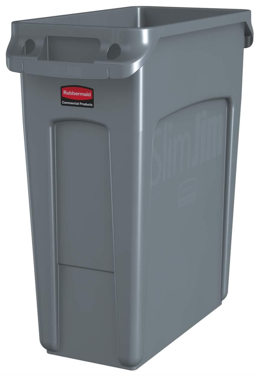 Rubbermaid Slim Jim Avfallsbehållare 87 l, grå