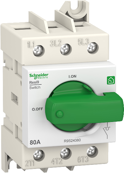 Schneider Electric Resi9 Huvudbrytare 3-polig 80 A