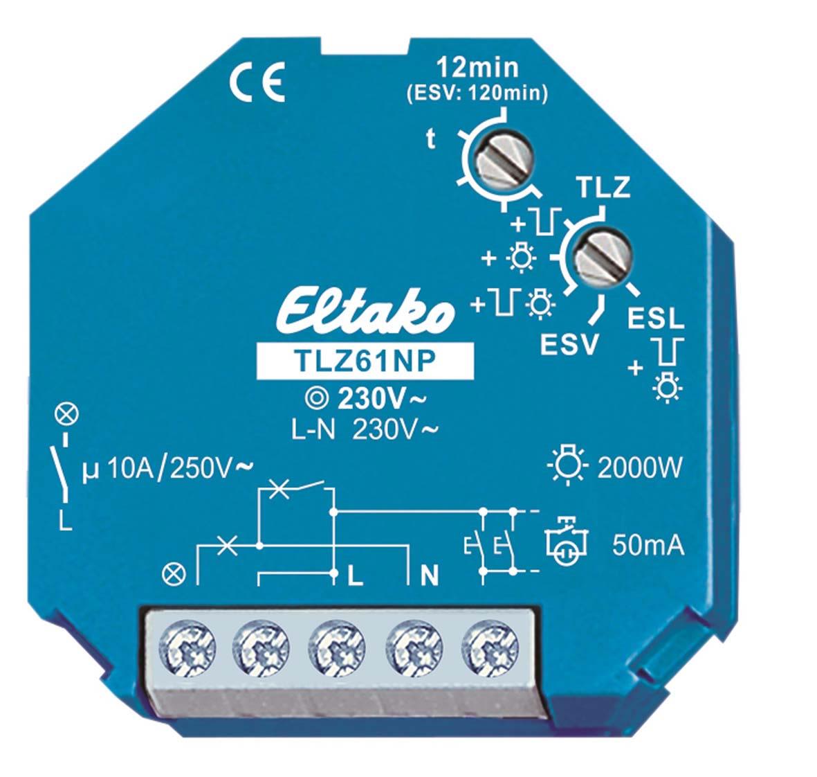 Eltako 61100102 Trappautomat 3- och 4-ledarskonfiguration